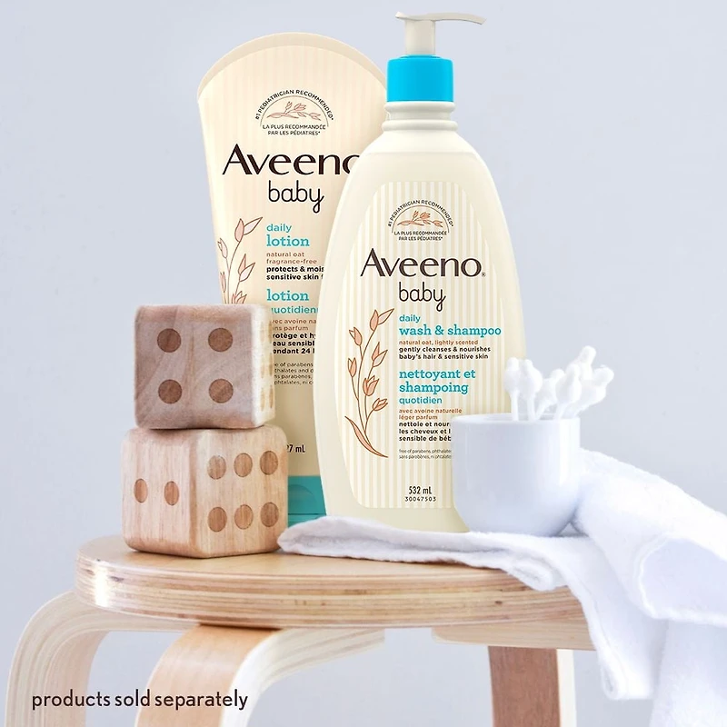 Gel pour cheveux et corps AVEENO® Baby, Extrait d’avoine naturelle 532 ml, Léger parfum