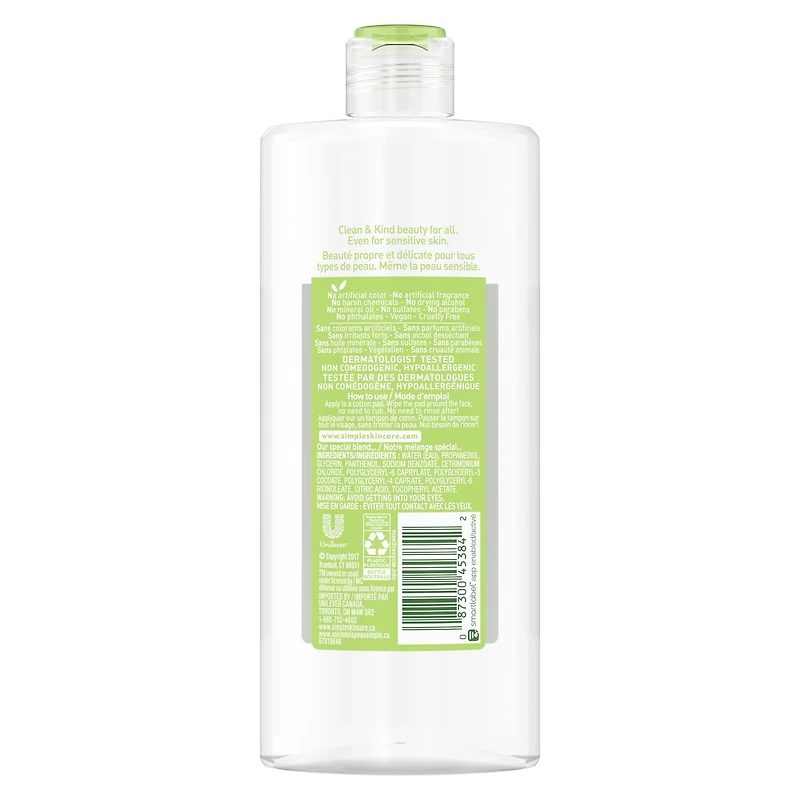 Simple Kind to Skin Micellar Water Cleanser & Makeup Remover
