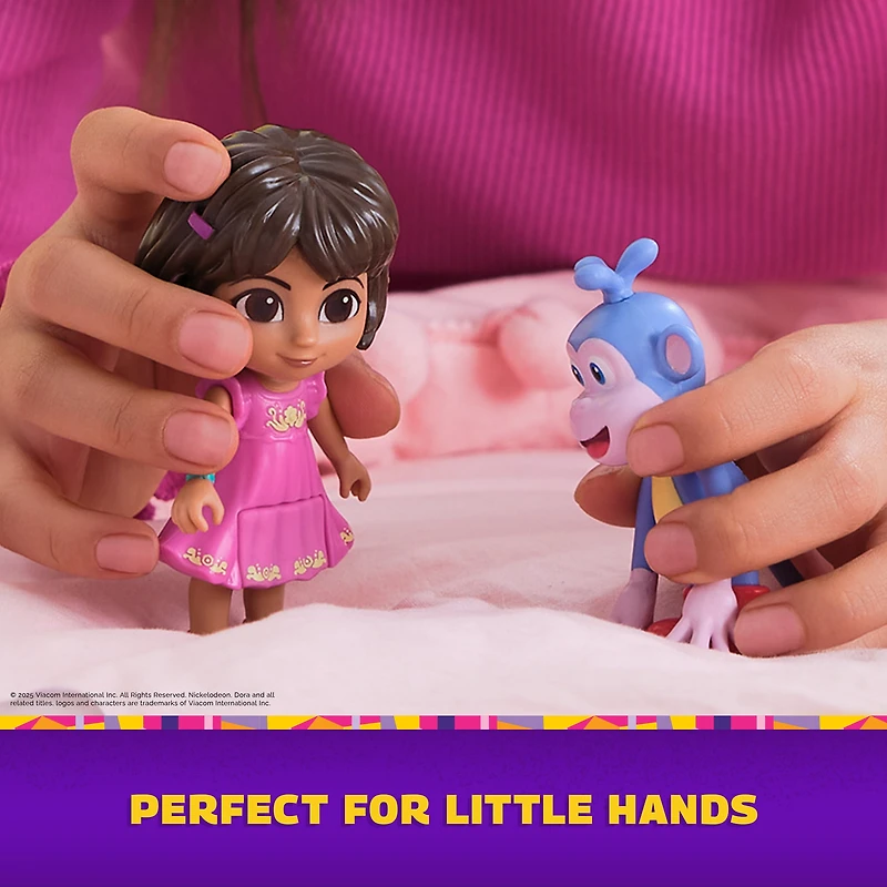 Dora, Coffret Amis fantastiques avec Dora, Babouche, Tico, Véra et le Trio Fiesta, figurines et jouets pour filles et garçons, à partir de 3 ans ENS FIGURINE DORA