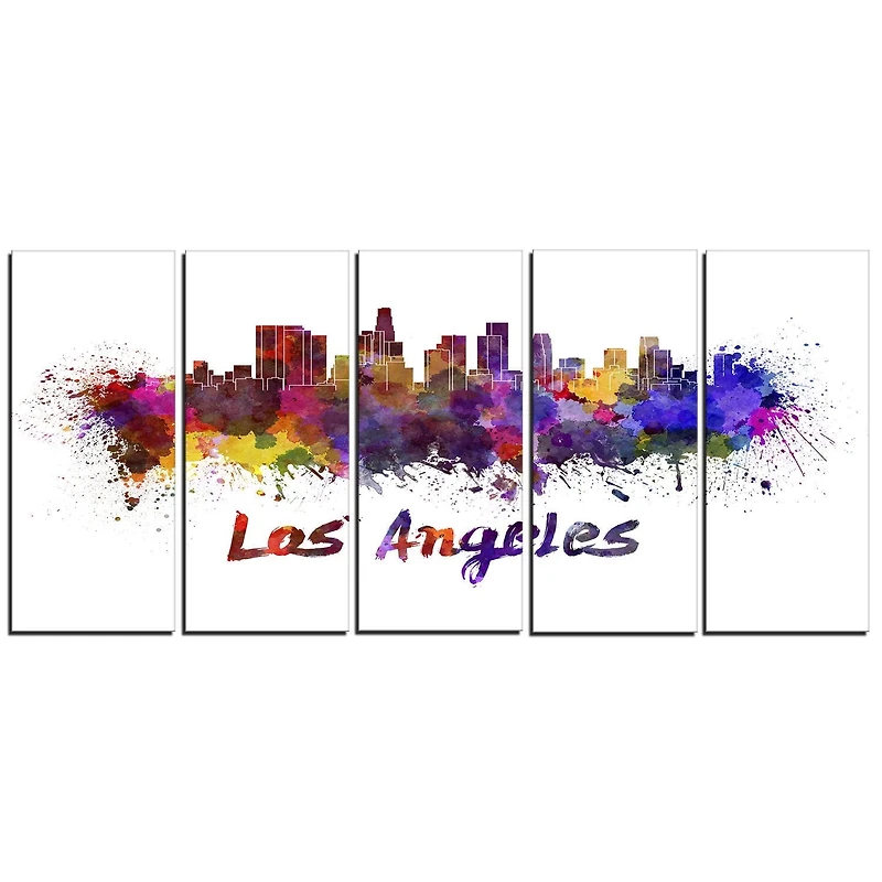 Design Art La Ligne D'Horizon De Los Angeles Art Sur Toile