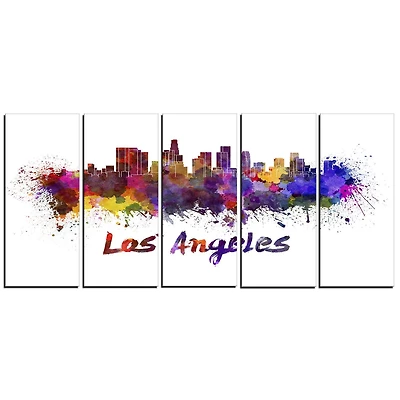 Design Art La Ligne D'Horizon De Los Angeles Art Sur Toile