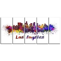 Design Art La Ligne D'Horizon De Los Angeles Art Sur Toile