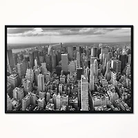 Design Art Vue Aérienne Panoramique De Manhattan  Sur Toile Encadrée