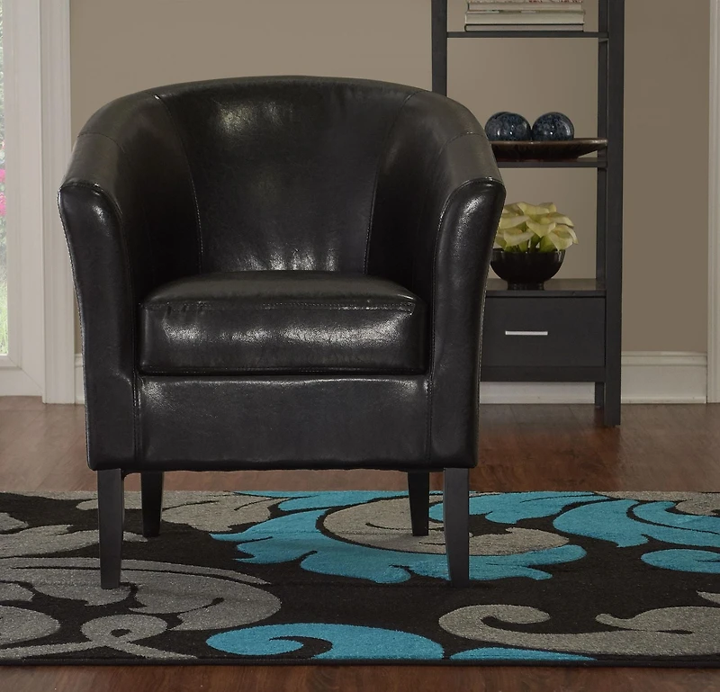 Finn Black Club Chair
