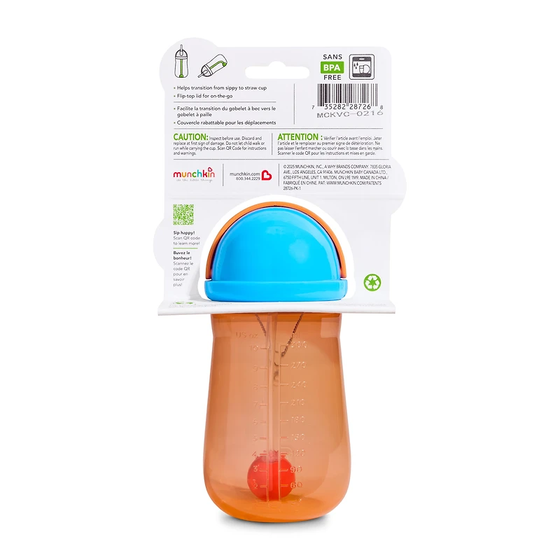 10oz Any Angle Straw Trainer Cup Orange