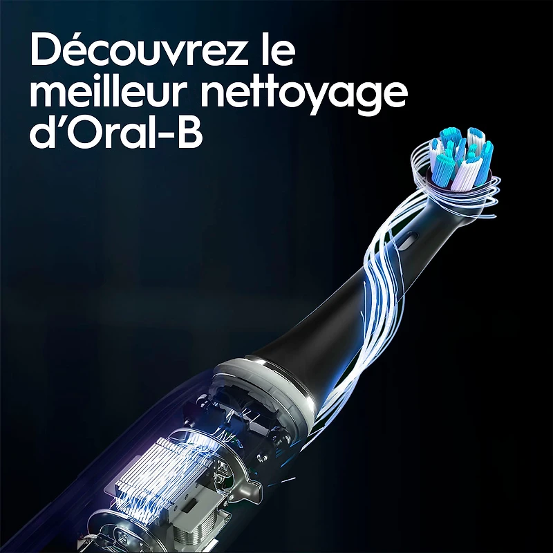 Brosse à dents électrique rechargeable Oral-B Série iO 10 avec brossettes de rechange Nettoyage optimal et brossettes de rechange Soins doux