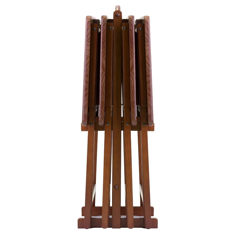 Winsome Alex 5-PC Snack Table Set in Walnut finish