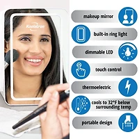 Koolatron Refroidisseur/Frigo LED Miroir, 6L (6,3 Quarts) pour Cosmétiques, Boissons, Nourriture ou Médicaments