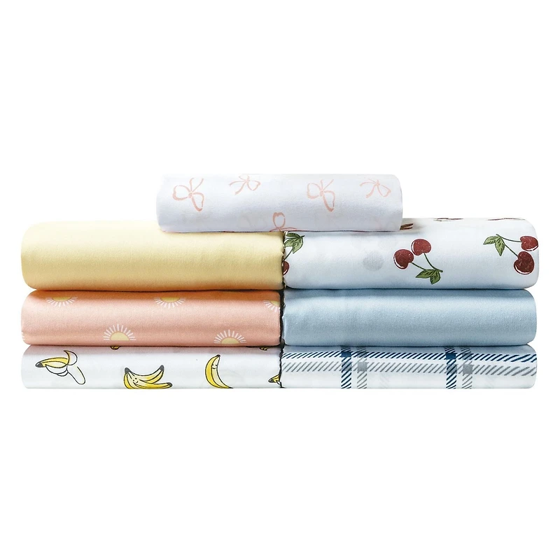 Mainstays Soft, Easy Care, Microfiber Sheet Set Bowarama, Full – Back to School!, Sizes: Twin, Double, Queen