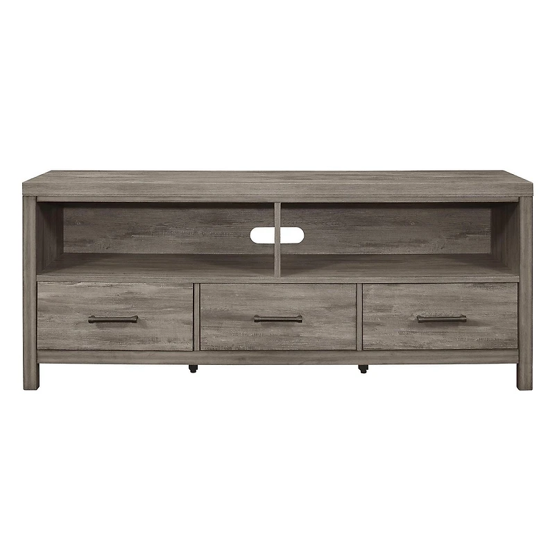 Topline Home Furnishings Meuble de télévision gris rustique