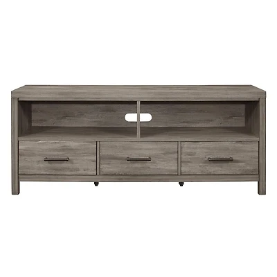 Topline Home Furnishings Meuble de télévision gris rustique