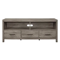Topline Home Furnishings Meuble de télévision gris rustique
