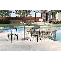 Tabourets de bar d’extérieur Suncast en résine, lot de 2 – Gris froid