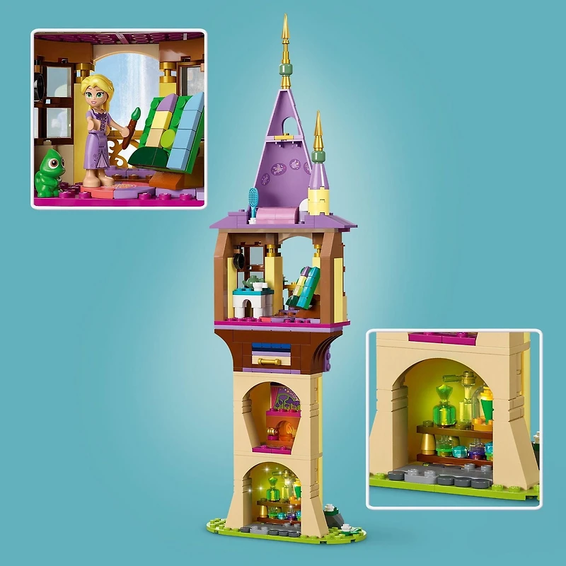 LEGO Disney Princess Rapunzel’s Tower & The Snuggly Duckling Tangled Building Toy with Flynn Rider and Mother Gothel Mini-Dolls, Disney Princess Toy, Fun Gift for Girls and Boys Ages 6 Plus, 43241