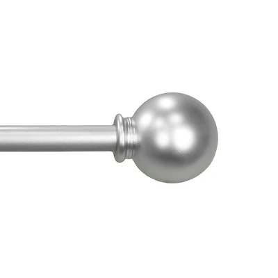 Mainstays 1/2” Nickel Ball Adjustable Curtain Rod, 28”-48”