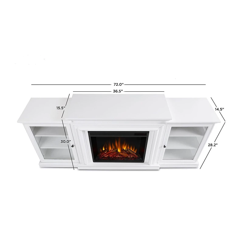 Meuble Multimédia de 72 po Frederick avec foyer électrique intégré