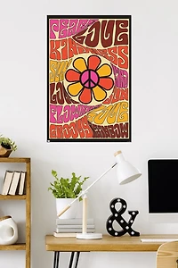 Peace, Love, and Kindness Wall Poster, 22.375" x 34"