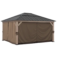 SUNJOY Rideaux pour gazebos de 13 pi × 15 pi, brun