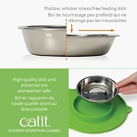 Ensemble d’abreuvoir Catit avec fleur et napperon ABREUVOIR CATIT AVEC FLEUR ET NIPPERON