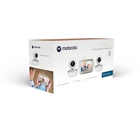 Motorola VM50G Video Baby Monitor with Pan, Tilt & Zoom - 2 Camera Set - White & Gold
