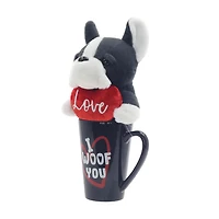 Bulldog Plush and Valentine Mug Two-Piece Set, Way to Celebrate