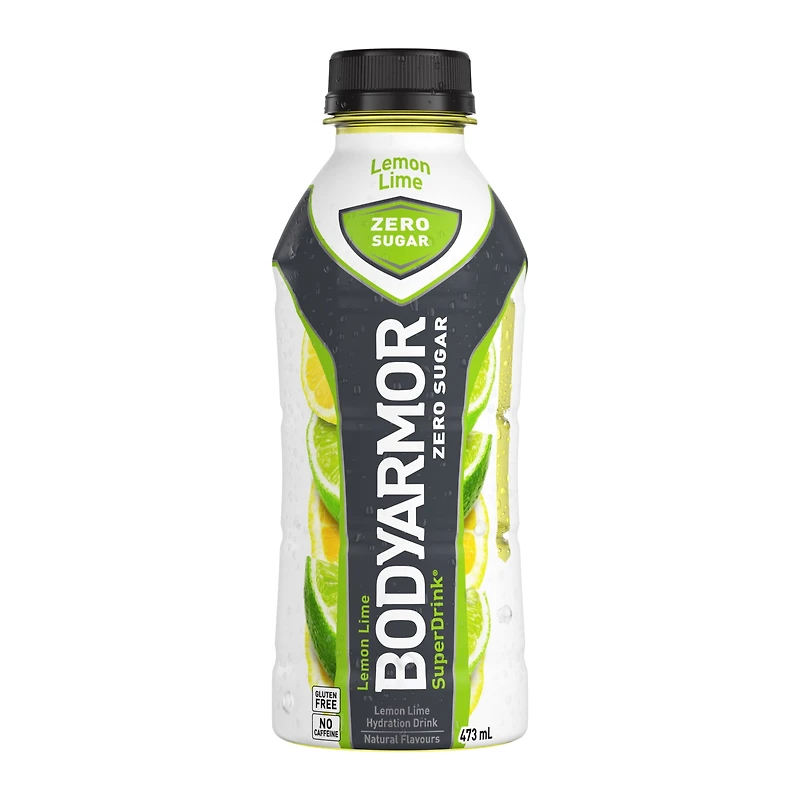 BodyArmor Zero Sugar Citron et lime Bouteille, 473 mL BodyArmor Citron Lime Zero Sucre