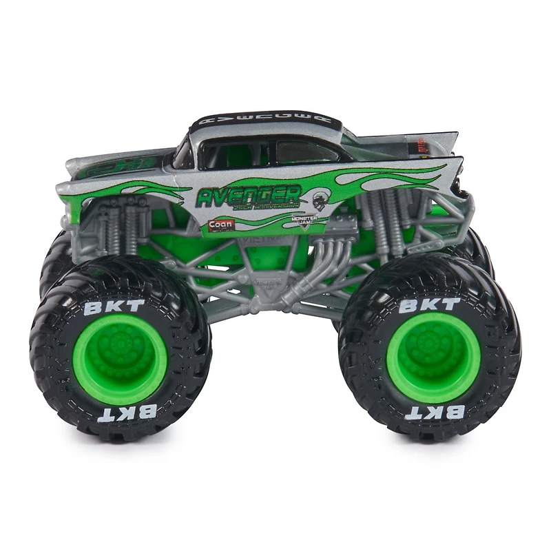 Monster Jam, Monster truck Avenger officiel, véhicule en métal moulé, échelle 1:64, jouets pour garçons à partir de 3 ans