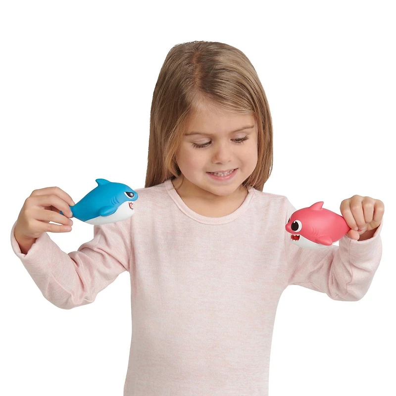 Pinkfong - jouet arroseur de bain - Bébé requin - 4 pack - Par WowWee