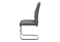 Monarch Specialties  Chaise De Salle À Manger, Ensemble De 2, Coté, Rembourré, Cuisine, Salle À Manger, 39 Pouces De Hauteur, Tissu Gris, Métal Chromé, Contemporain, Moderne