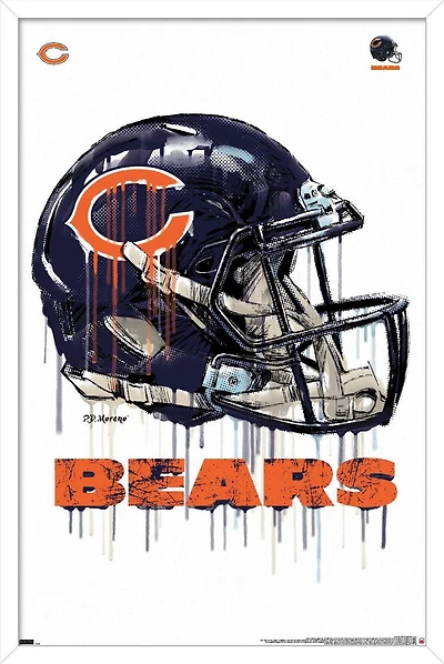 NFL Chicago Bears - Drip Helmet 20 Wall Poster, 22.375" x 34"