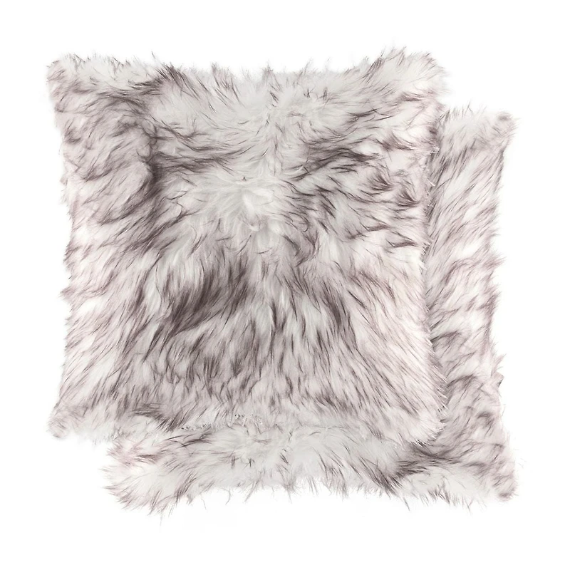 COUSSIN EN FAUSSE FOURRURE BELTON 18"X18" 2 PQT