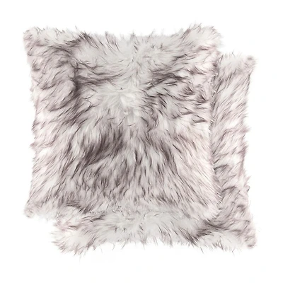 COUSSIN EN FAUSSE FOURRURE BELTON 18"X18" 2 PQT