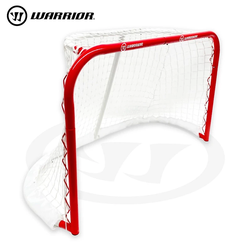 Warrior 31" Mini Pro-Style Hockey Goal Combo Set - Metal 31" Net, 2 Mini Player Sticks, 1 Mini Goalie Stick and 1 Mini Hockey Ball