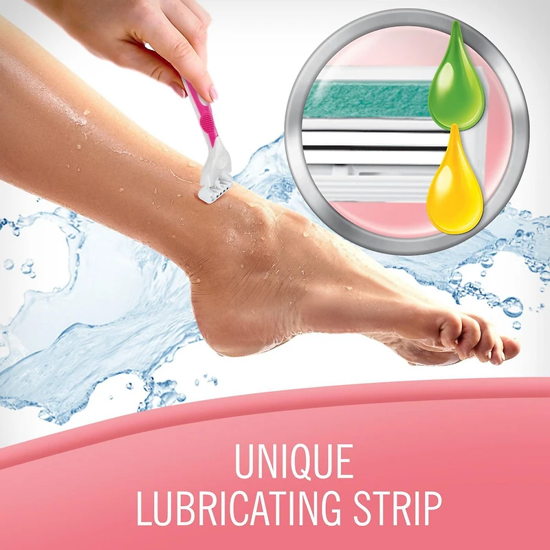 Rasoirs jetables à 3 lames pour femmes de marque Skintimate pour peau sensible