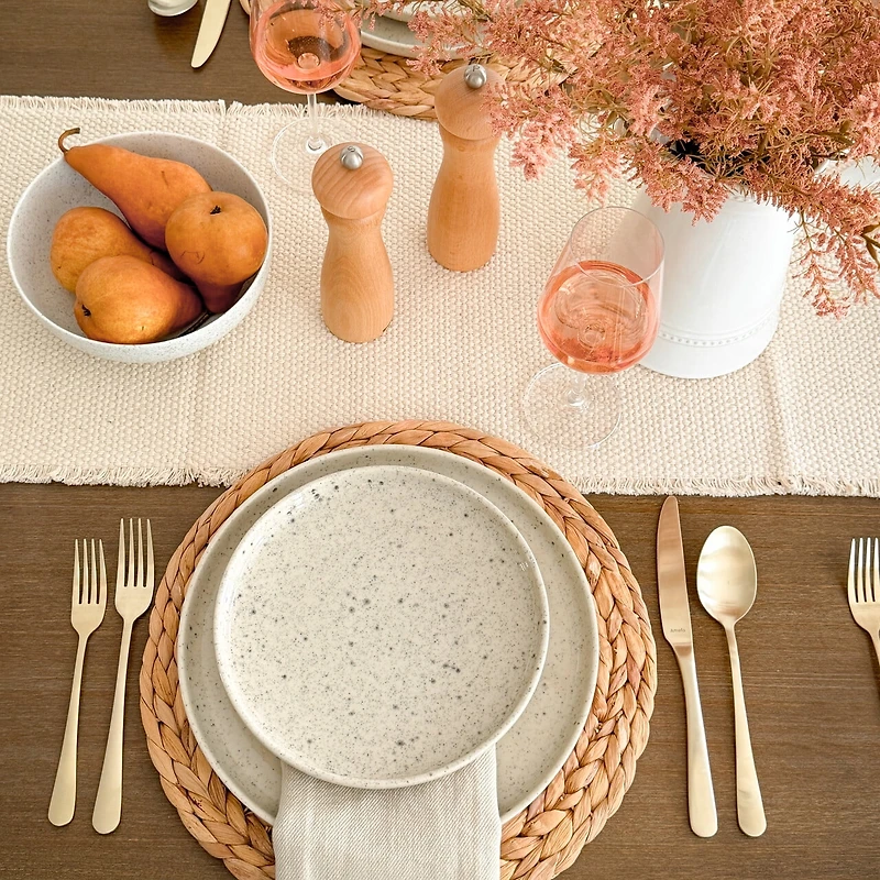 Fabstyles Chemin de table Bali 100 % coton – Lavable en machine au quotidien, chemin de table épais 35,6 x 182,9 cm pour table de salle à manger