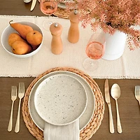 Fabstyles Chemin de table Bali 100 % coton – Lavable en machine au quotidien, chemin de table épais 35,6 x 182,9 cm pour table de salle à manger