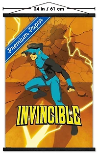 Invincible: Season 3 - Blue Suit Teaser One Sheet Wall Poster with Magnetic Frame, 22.375" x 34"