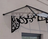 CANOPIA by PALRAM Lily Auvent fixe pour porte et fenêtre, 3 pi x 7 pi, noir