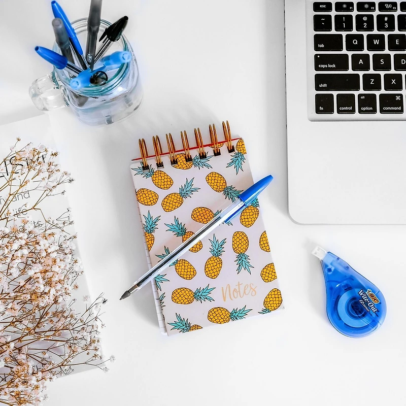 Stylos-Bille assortis BIC Cristal Extra Smooth, pointe moyenne (1,0 mm), paquet de 10 stylos, stylos à billes Extra Confort et Fiabilité. Paq. de 10