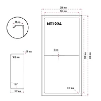 The akuaplus® wall mount shower niche 12 in. x 24 in., with shelf made in stainless steel.