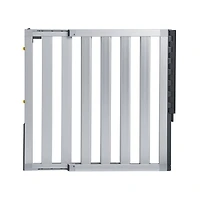 Munchkin Loft Hardware Mounted Baby Gate for Stairs, Hallways and Doors, Extends 26.5"- 40" Wide, Silver Aluminum