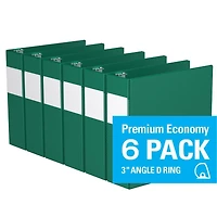 Super économie, Reliure à anneaux en “D” inclinés 3 po, paquet de 6 – Rouge