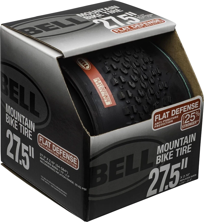 Bell Sports 27.5" Mountain Bike Tire with Flat Defense, 27.5" Mountain bike tire