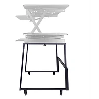 Rocelco Support de plancher de bureau debout mobile - Pieds de poste de travail assis debout pour bureau à domicile roulant pour DADR-40 et DADR-46