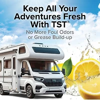 Camco TST RV Grey Water Odor Control – Fresh Lemon Scent, 32-Ounce Bottle (40250), Lemon Scent