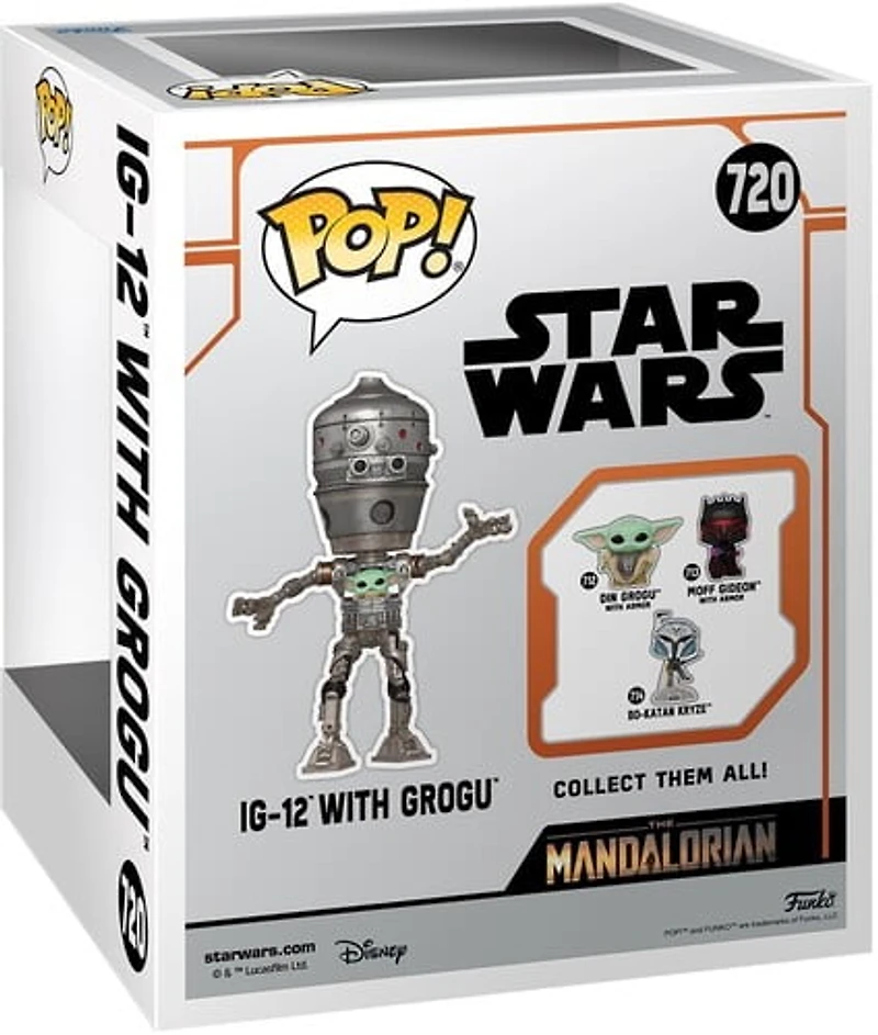 Funko Pop! Star Wars: The Mandalorian IG-12 with Grogu Deluxe Funko Pop! Vinyl Figure