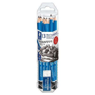Staedtler Mars Lumograph Sketching Pencils, 13 pieces