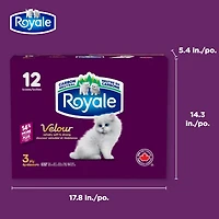 Mouchoirs Royale Velour, 12 boîtes, 82 mouchoirs par boîte