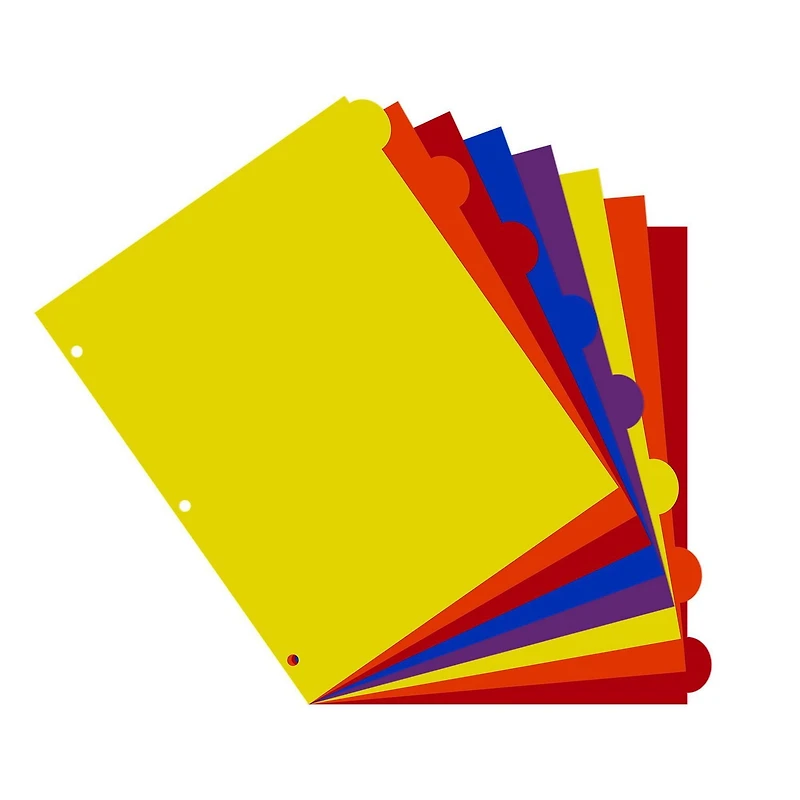 PEN+GEAR DURABLE VIEW WRITE ON 8 TAB  DIVIDER, WRITE ON TAB