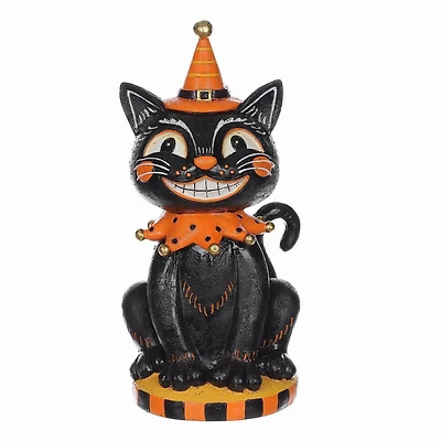 Figure de chat noir sur le thème d’Halloween pour les décorations d’intérieur d’Halloween 24.7cm